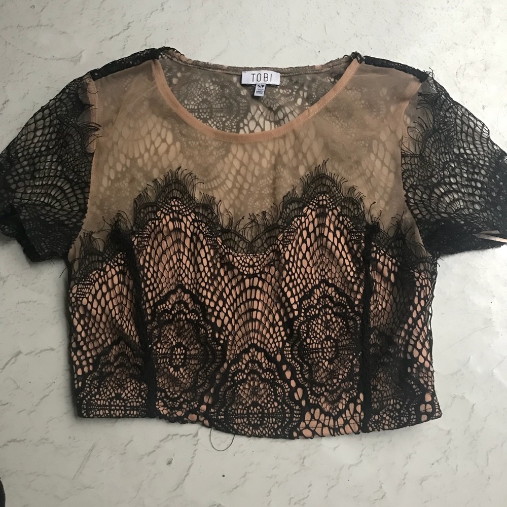 Eyelash lace top